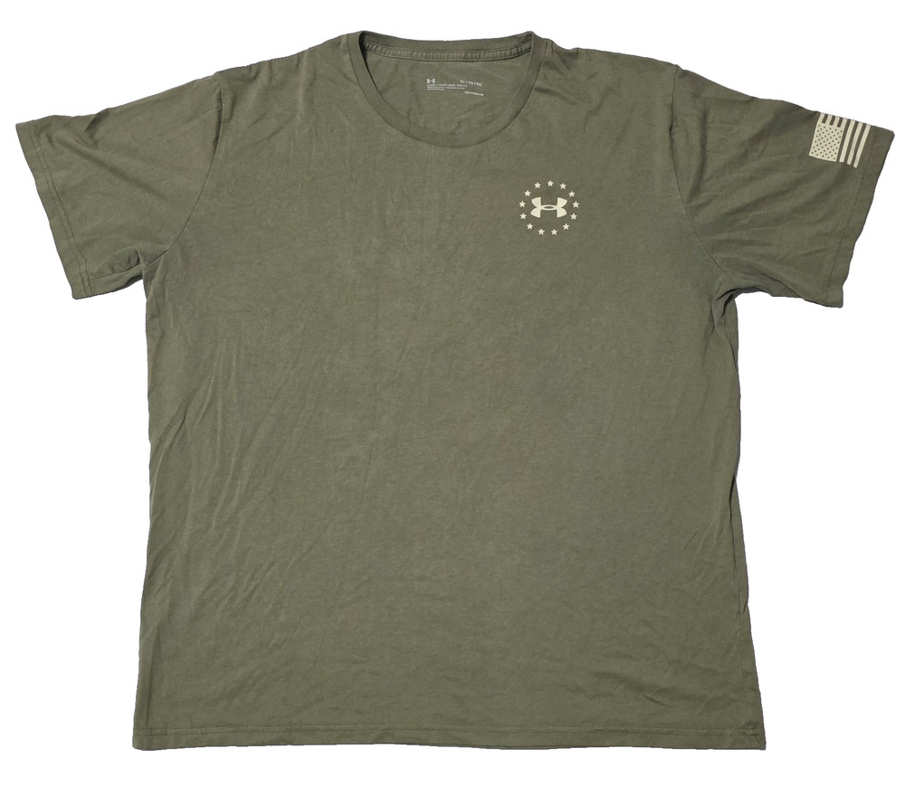 Under Armour Heat Gear Freedom Tactical Short Sleeve Shirt - Army Green - XL